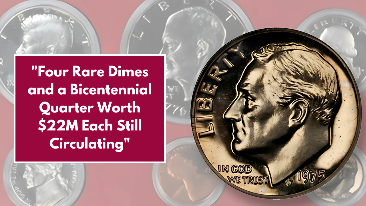 "Four Rare Dimes and a Bicentennial Quarter Worth $22M Each Still Circulating"